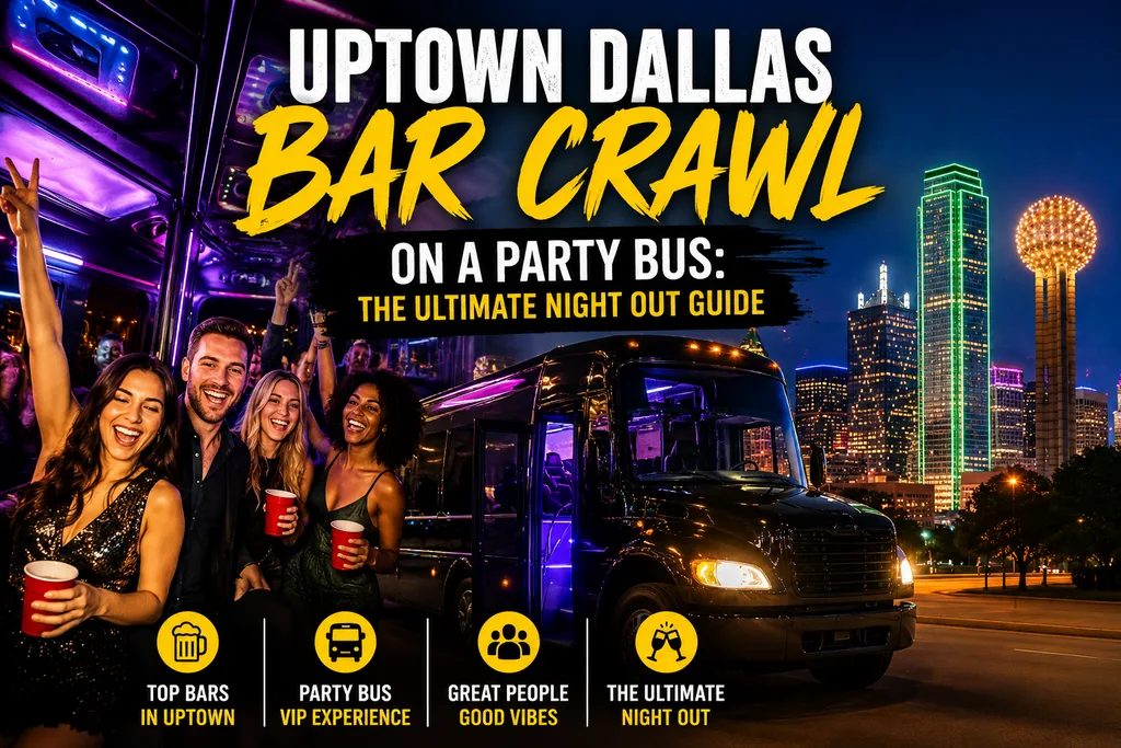 Uptown Dallas bar crawl on a party bus night out guide